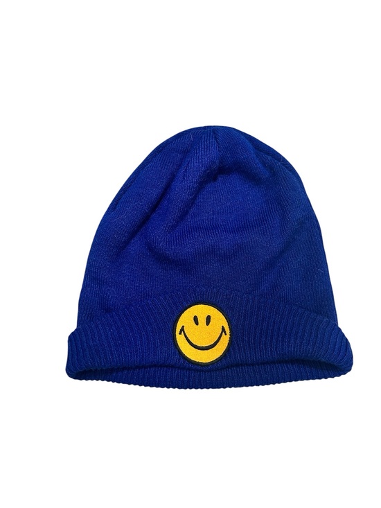 Aviator Nation Accessories - Aviator Nation 🙂 Royal Blue Knit Beanie with Smiley Patch/Logo patch on Back